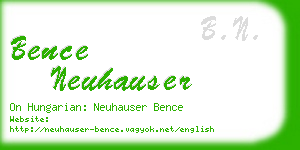 bence neuhauser business card